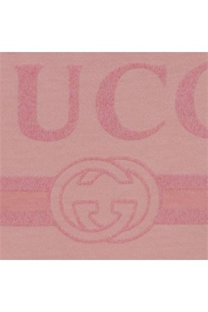 T-shirt in cotone rosa con stampa GUCCI KIDS | 547559XJHO55967